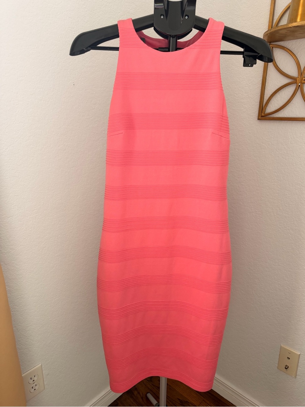 Bisou Bisou Pink Sleeveless Midi Dress NWT